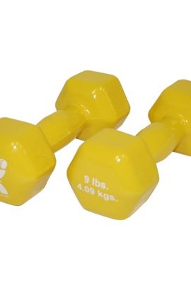 CanDo-vinyl-coated-dumbbell-9-lb-Yellow-pair-0