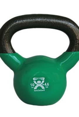 CanDo-vinyl-coated-kettlebell-Green-10-lb-0