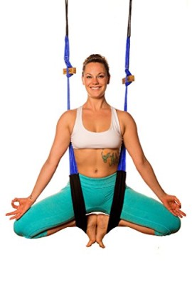 FlyHighYoga-Hanging-Belt-Blue-Yoga-SwingSlingInversion-Tool-Aerial-Yoga-Antigravity-TRX-Trapeeze-0